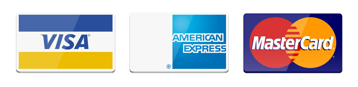 We gladly ACCEPT Vias, American Express & Mastercard